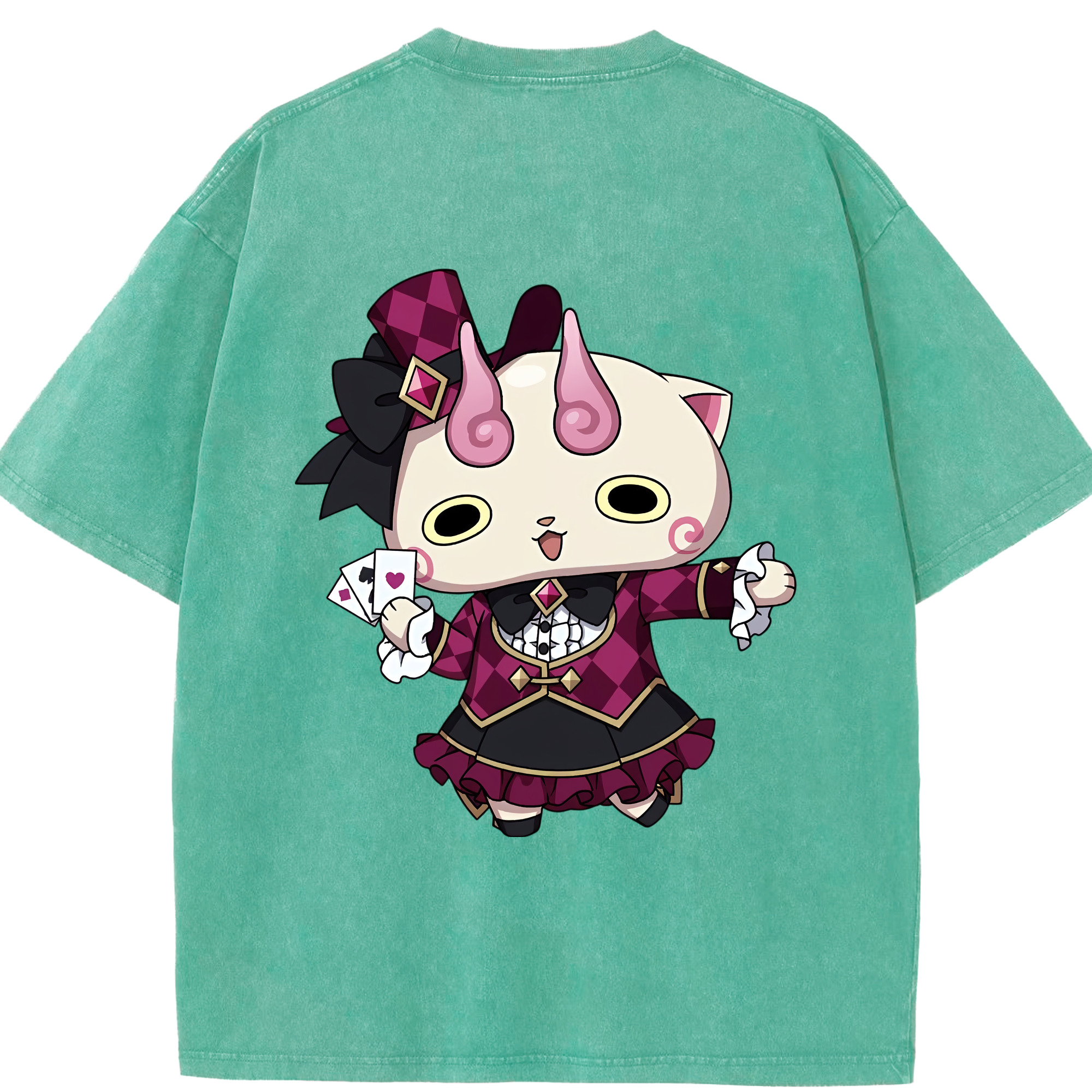 （画像用） 妖怪ウォッチ Yo-kai Watch 綿100% ヴィンテージ風 半袖Tシャツ（背面プリント）
